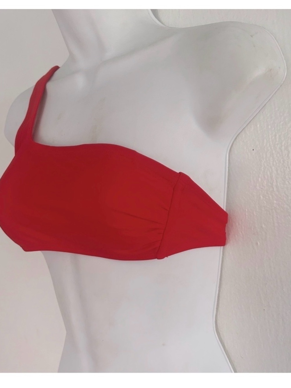 Xhilaration Bright Red One-Shoulder Bikini Top